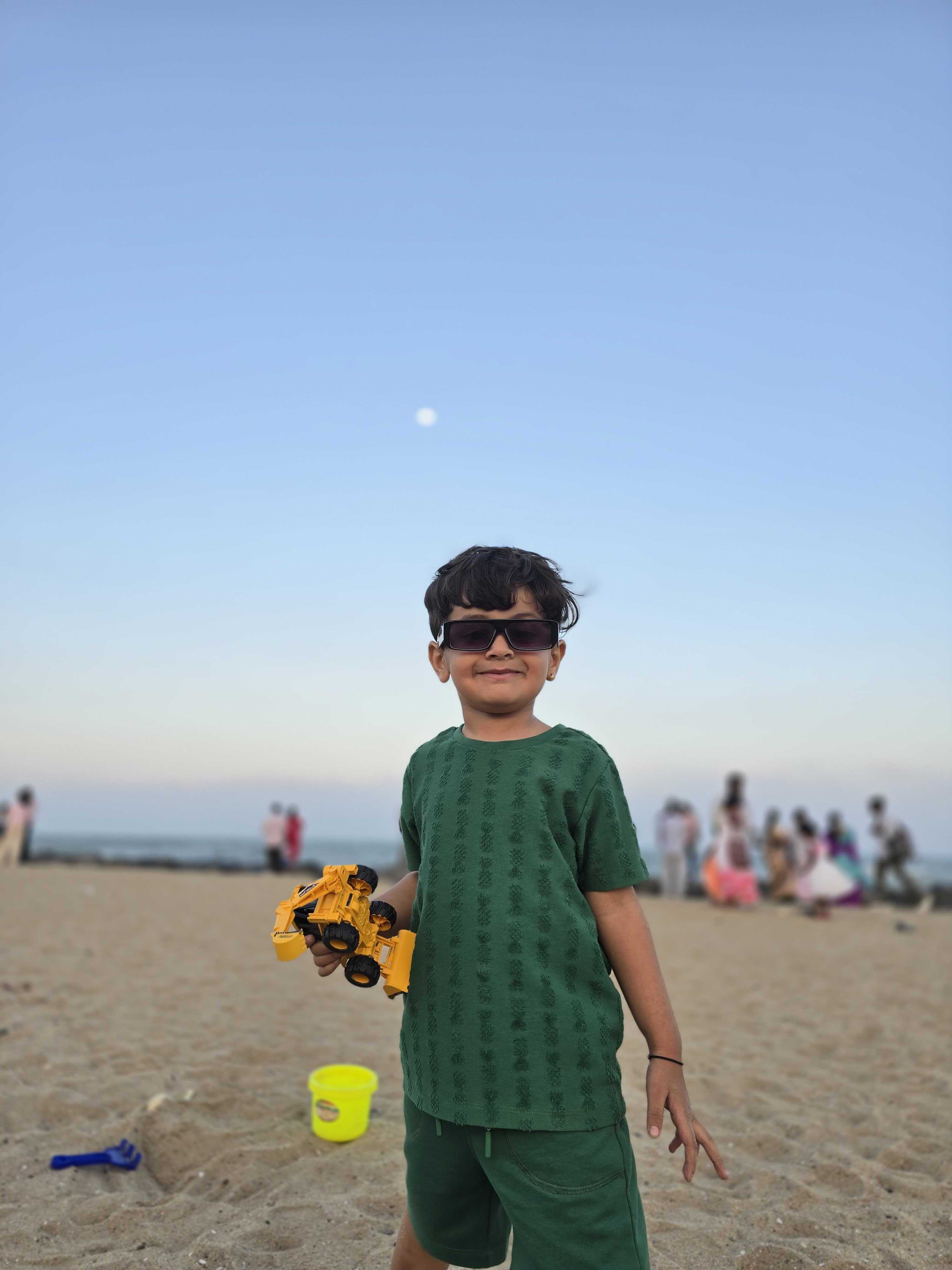 Akshar at the beach